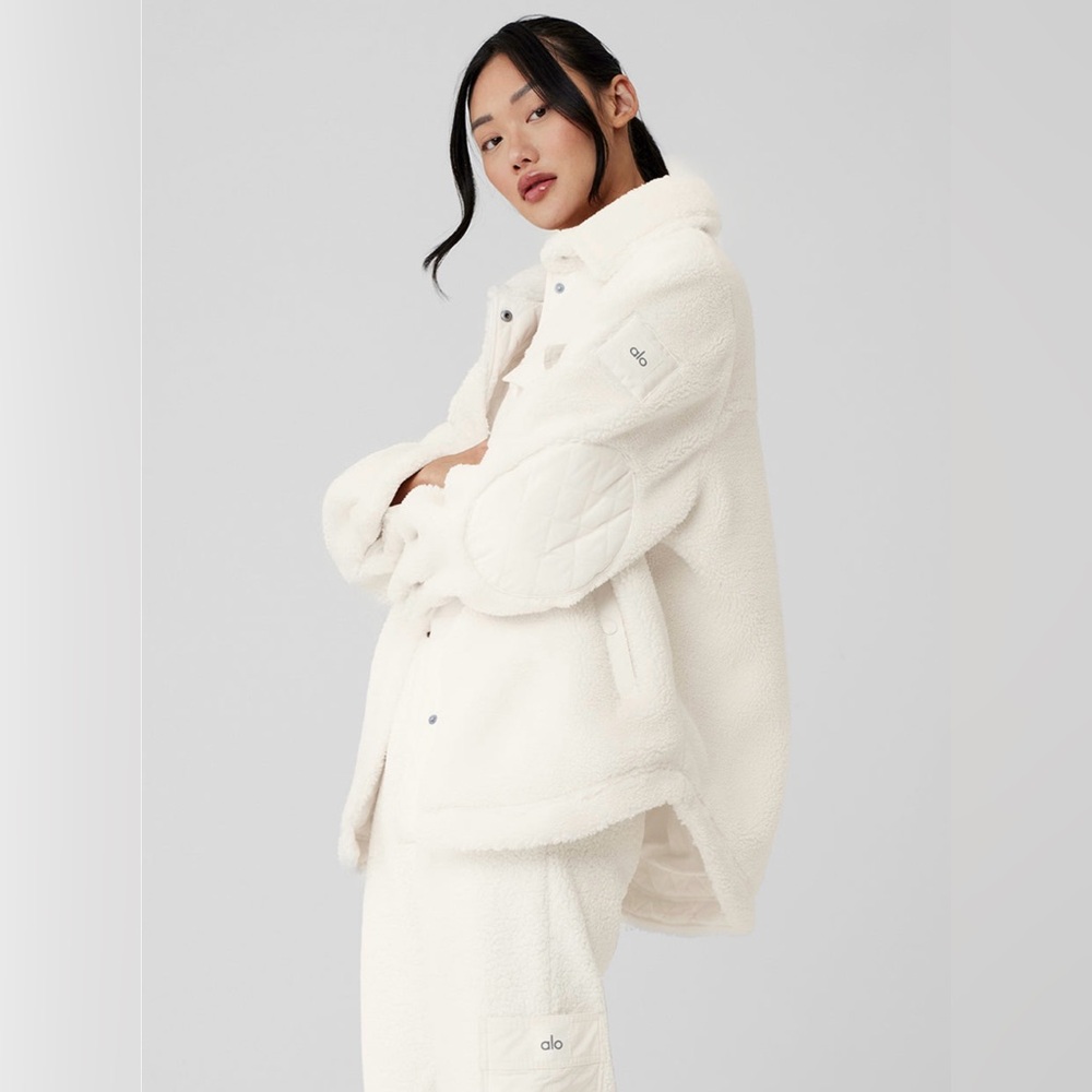 ALO Sherpa Edge Shacket (ivory)